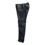 SUNSEA Japan Made Chino Pants S Black Leather Flea Market Pants SNS-14A49