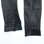 SUNSEA Japan Made Chino Pants S Black Leather Flea Market Pants SNS-14A49