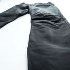 SUNSEA Japan Made Chino Pants S Black Leather Flea Market Pants SNS-14A49