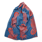 Sun Surf SS35551 Rayon Hawaiian Aloha Shirt Blue Red Pineapple Hibiscus Print Made in Japan Men’s M