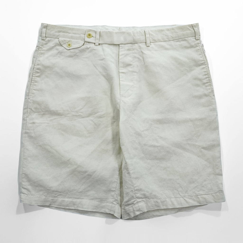 Polo by Ralph Lauren Bradbury Fit 100% Linen Shorts Ivory Ecru Men’s W36 Made in Sri Lanka