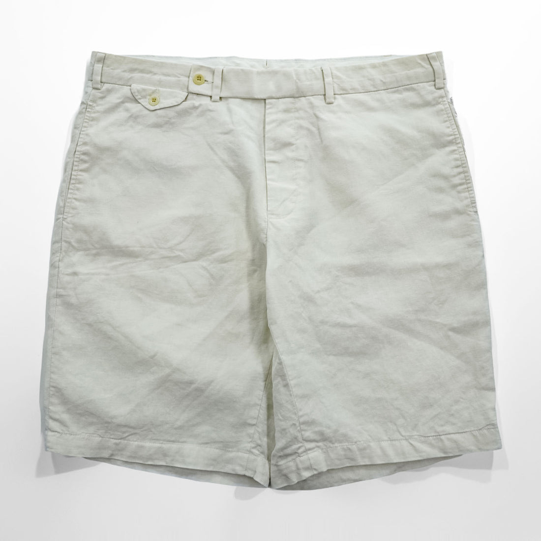 Polo by Ralph Lauren Bradbury Fit 100% Linen Shorts Ivory Ecru Men’s W36 Made in Sri Lanka