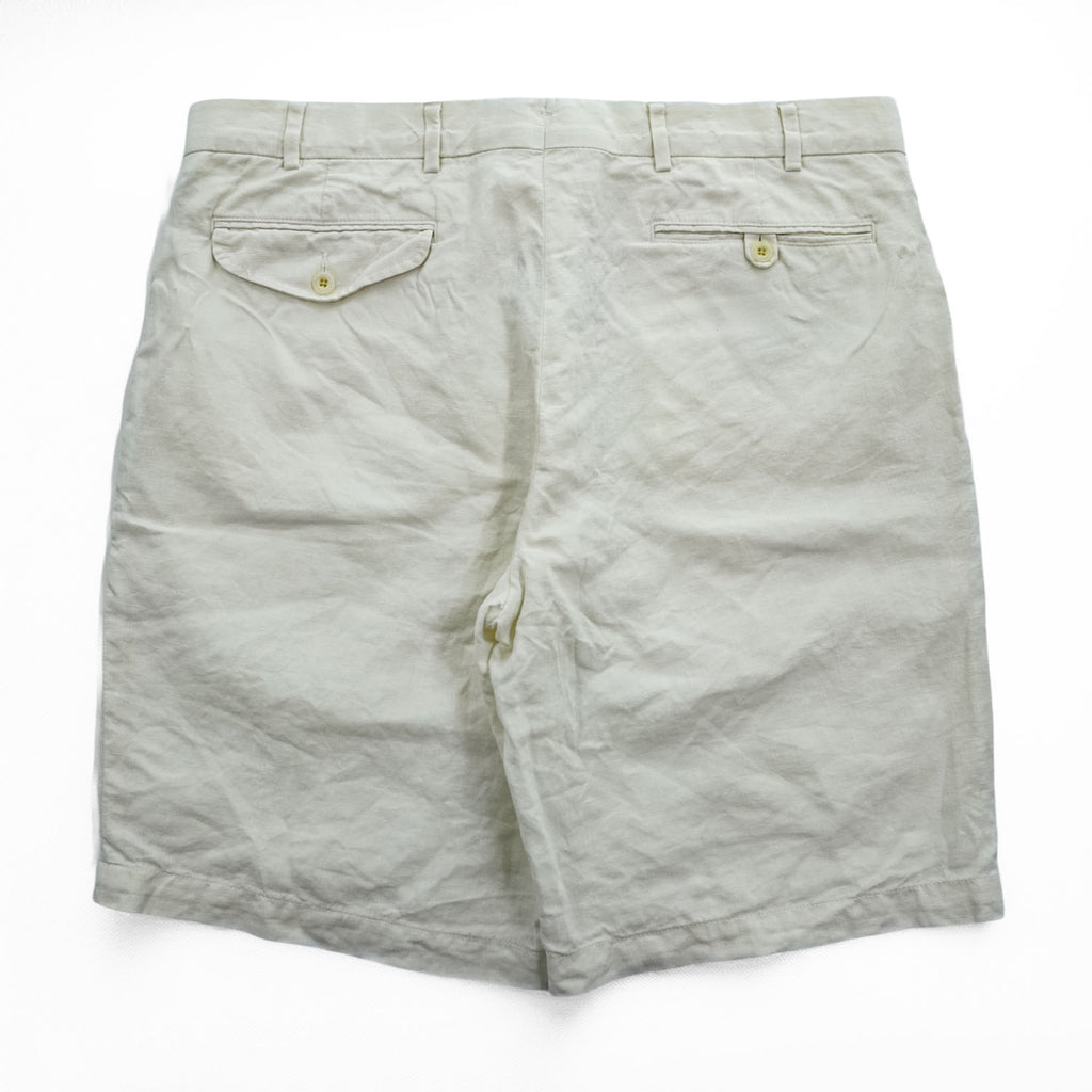 Polo by Ralph Lauren Bradbury Fit 100% Linen Shorts Ivory Ecru Men’s W36 Made in Sri Lanka