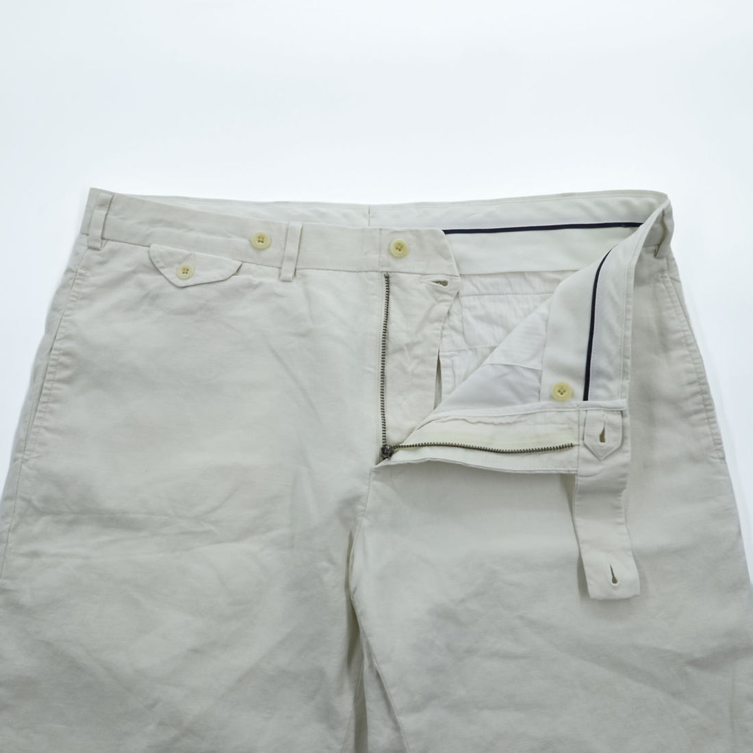 Polo by Ralph Lauren Bradbury Fit 100% Linen Shorts Ivory Ecru Men’s W36 Made in Sri Lanka