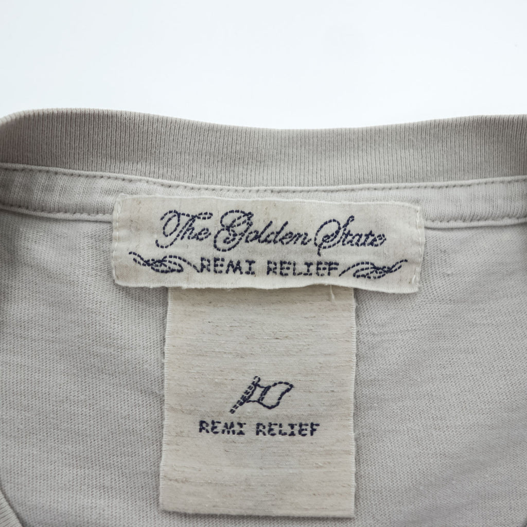 REMI RELIEF Japan Made T-Shirt M Beige Vintage Finish HARD SP Process 20/Jersey Regular T-Shirt (BE GOOD)