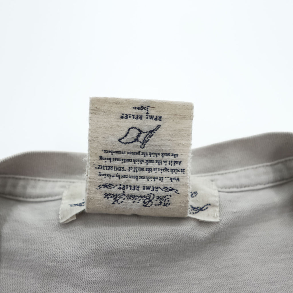 REMI RELIEF Japan Made T-Shirt M Beige Vintage Finish HARD SP Process 20/Jersey Regular T-Shirt (BE GOOD)