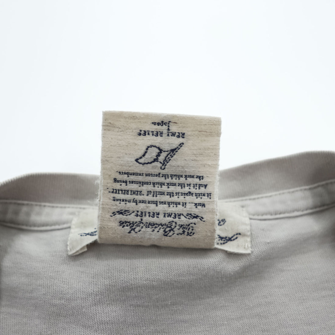 REMI RELIEF Japan Made T-Shirt M Beige Vintage Finish HARD SP Process 20/Jersey Regular T-Shirt (BE GOOD)