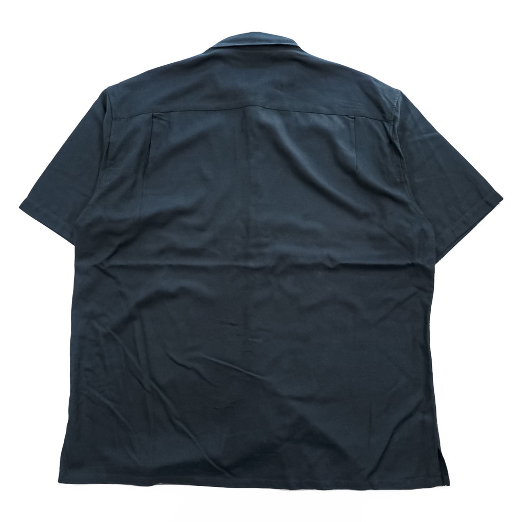 NAUTICA Short-Sleeve Shirt, Size L, Black, One-Point Logo, EASY CARE SILK BLEND