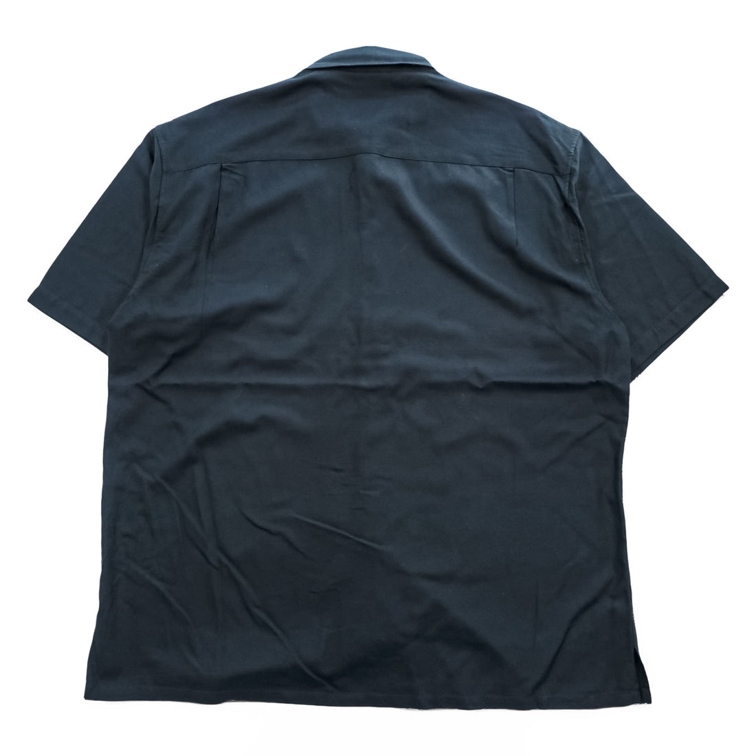 NAUTICA Short-Sleeve Shirt, Size L, Black, One-Point Logo, EASY CARE SILK BLEND