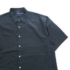 NAUTICA Short-Sleeve Shirt, Size L, Black, One-Point Logo, EASY CARE SILK BLEND