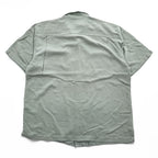Tommy Bahama 100% Silk Camp Shirt Gray Sage Short Sleeve Open Collar Resort Shirt Men’s M