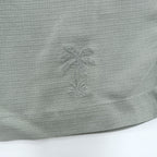 Tommy Bahama 100% Silk Camp Shirt Gray Sage Short Sleeve Open Collar Resort Shirt Men’s M