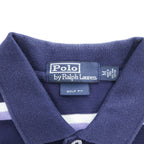 Polo Ralph Lauren 90s Vintage Polo Shirt, Size M, Navy, Striped, Small Pony Logo Embroidery, Golf Fit