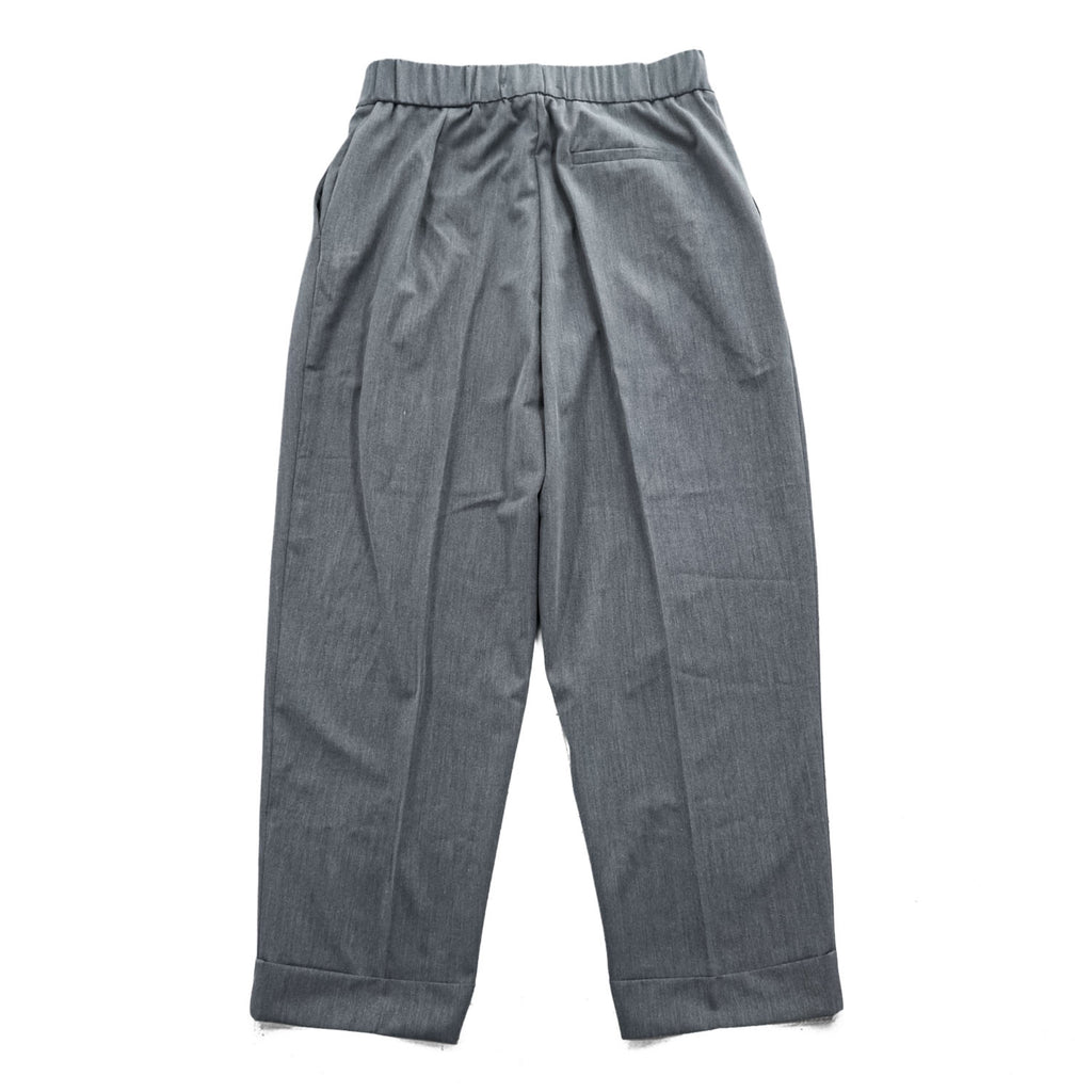 ZARA 2-Tuck Pleated Wide Slacks Pants Trousers Size M, Gray, Stretch, Double Cuffs