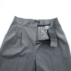 ZARA 2-Tuck Pleated Wide Slacks Pants Trousers Size M, Gray, Stretch, Double Cuffs