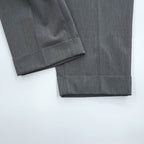 ZARA 2-Tuck Pleated Wide Slacks Pants Trousers Size M, Gray, Stretch, Double Cuffs