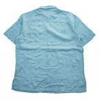 Weekender 半袖 リネン シャツ XL サックスブルー 麻100% ビッグサイズ Finest Linen 胸ポケット