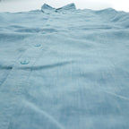 Weekender 半袖 リネン シャツ XL サックスブルー 麻100% ビッグサイズ Finest Linen 胸ポケット
