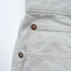 Polo Ralph Lauren ダメージ加工 カットオフ ショートパンツ L ホワイト デニム レザーパッチ