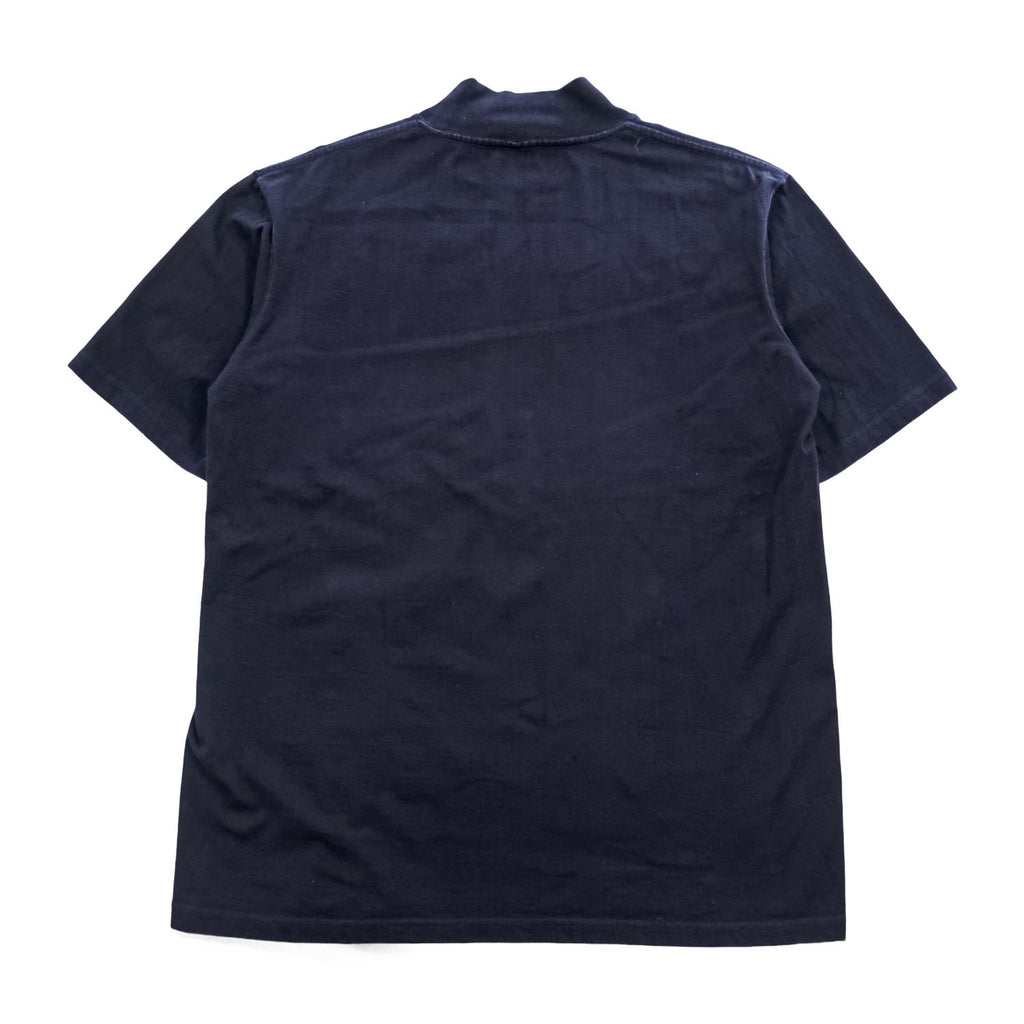 Graphpaper 日本製 モックネック Tシャツ S ネイビー S/S Mock Neck Tee