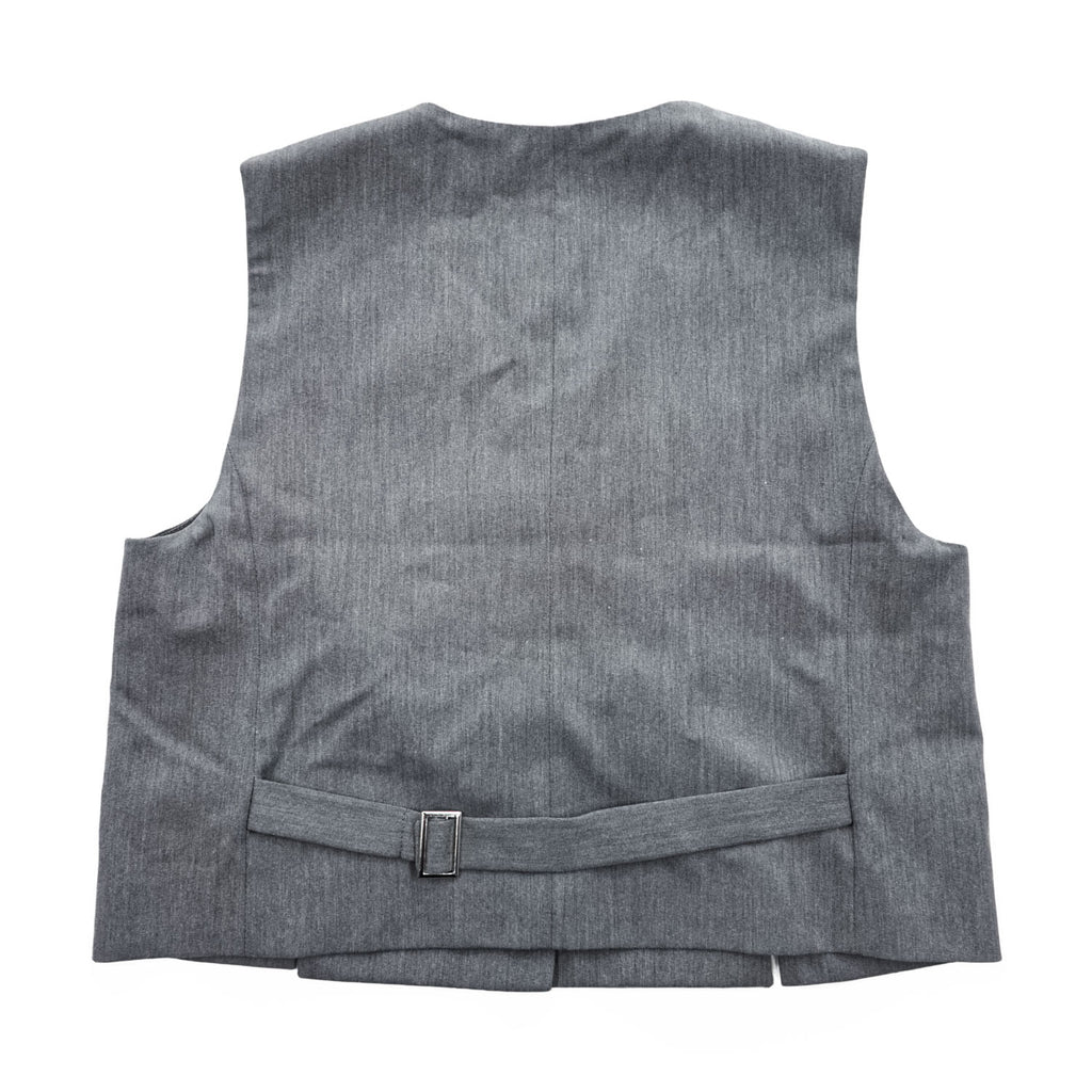 ZARA ジレ スーツベスト L グレー ストレッチ シンチバック ベルト
