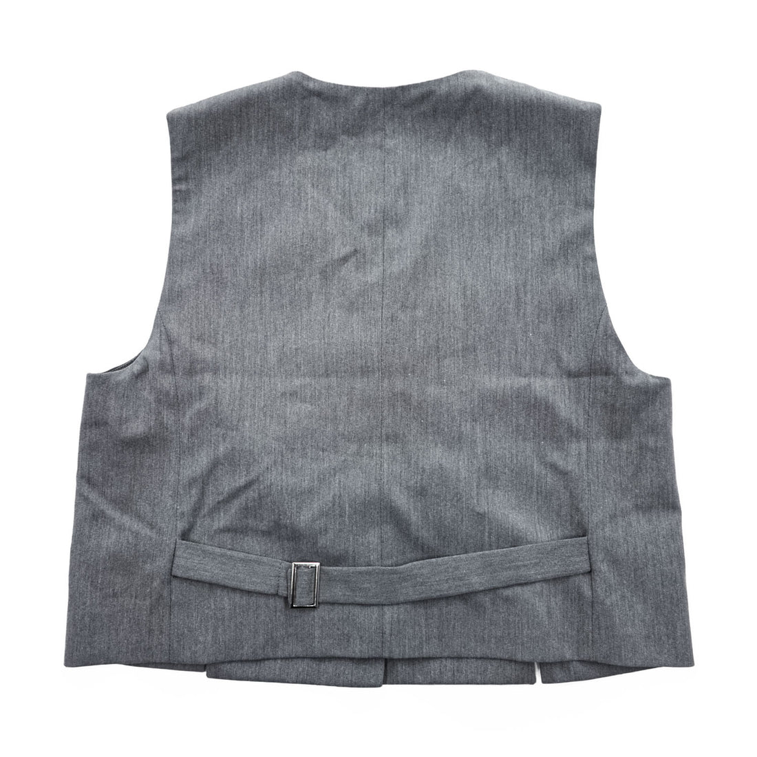 ZARA ジレ スーツベスト L グレー ストレッチ シンチバック ベルト