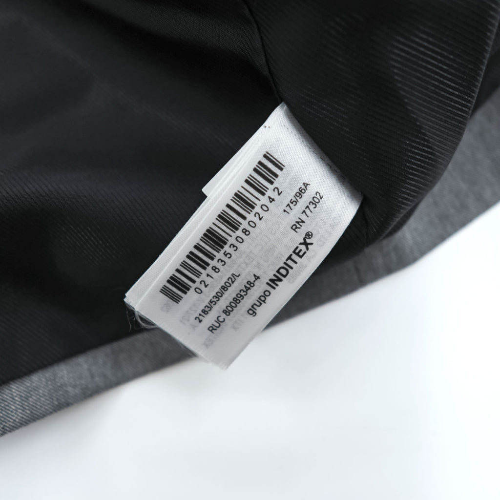 ZARA ジレ スーツベスト L グレー ストレッチ シンチバック ベルト