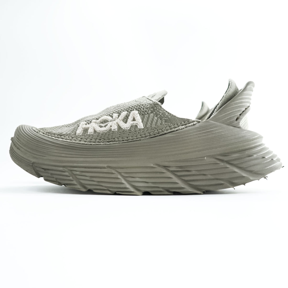 HOKA ONE ONE U RESTORE TC FL1123E Slip-On Shoes Sneakers US9.5 Beige, Gray