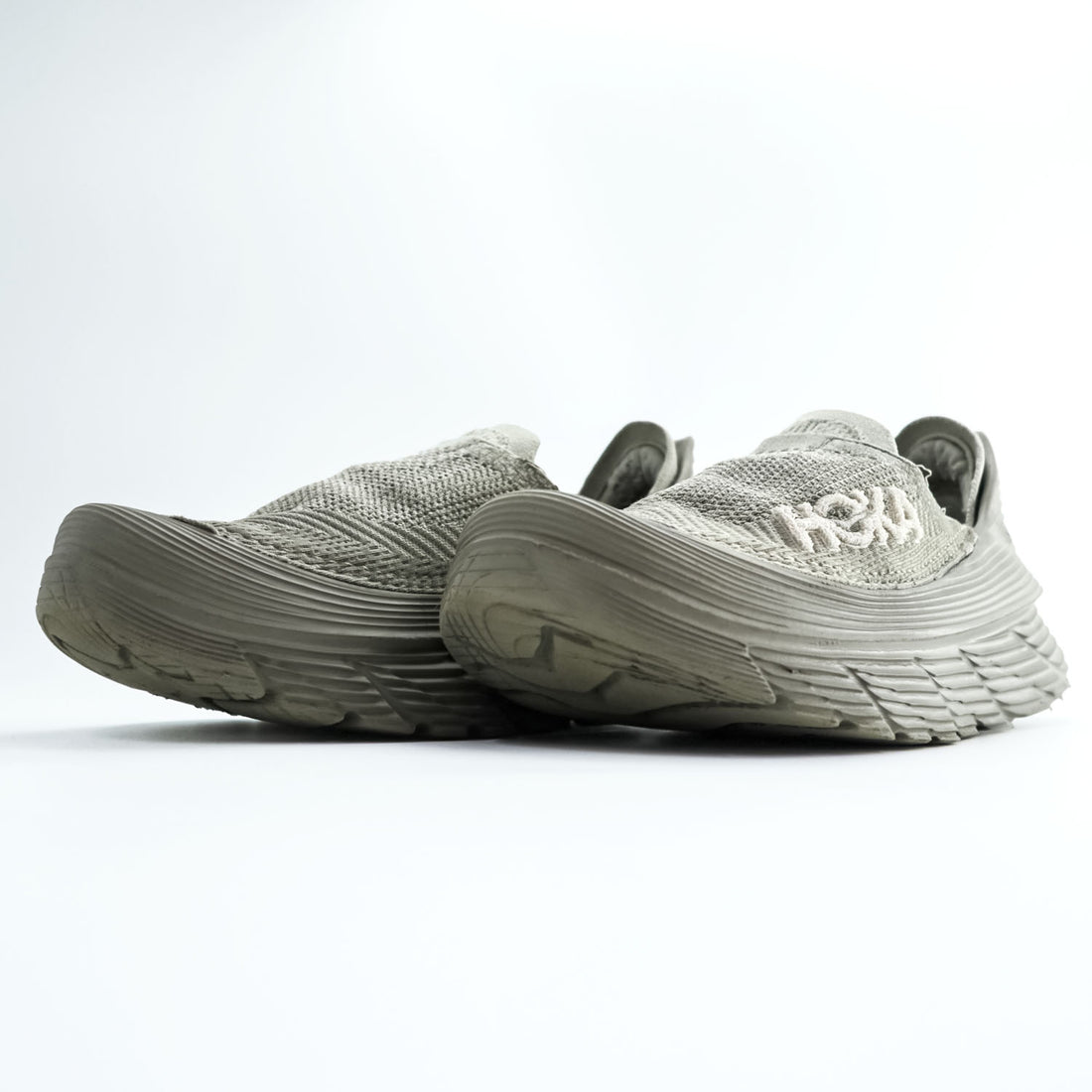 HOKA ONE ONE U RESTORE TC FL1123E Slip-On Shoes Sneakers US9.5 Beige, Gray