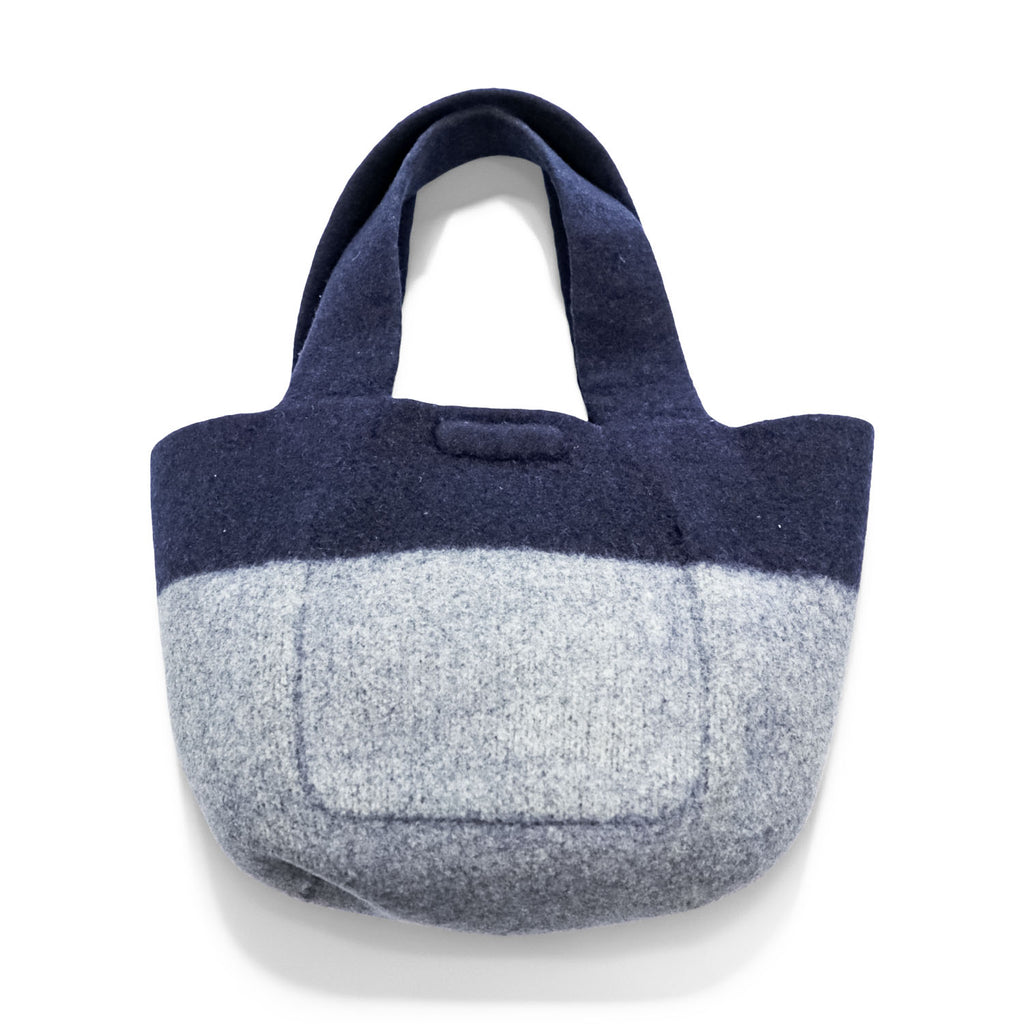 CAMPER メルトン ウール トートバッグ BLANKET TOTE BAG ネイビー グレー バイカラー