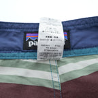 Patagonia ボードショーツ Wavefarer Board Shorts ナイロンショートパンツ ハーフパンツ L ボルドー ブルー グリーン マルチカラー ボーダー 86558