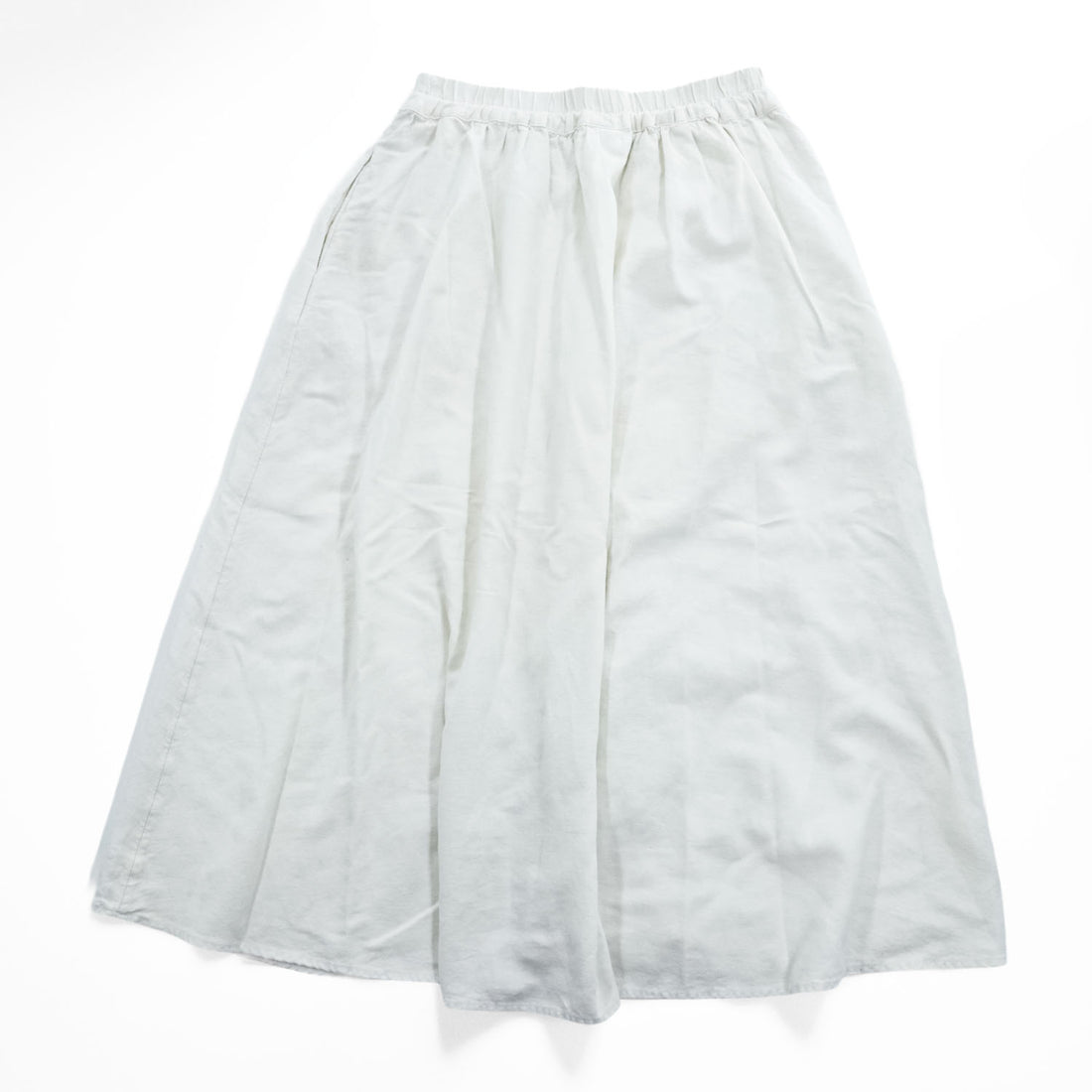 A New Day Women's Off White Ivory Elastic Waist A-Line Midi Maxi Skirt Size S Made in Vietnam