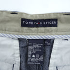 TOMMY HILFIGER 90年代 ヴィンテージ 2タック デニムスラックス パンツ W29 プリーツ ダブルカフス トラウザーズ テーパード