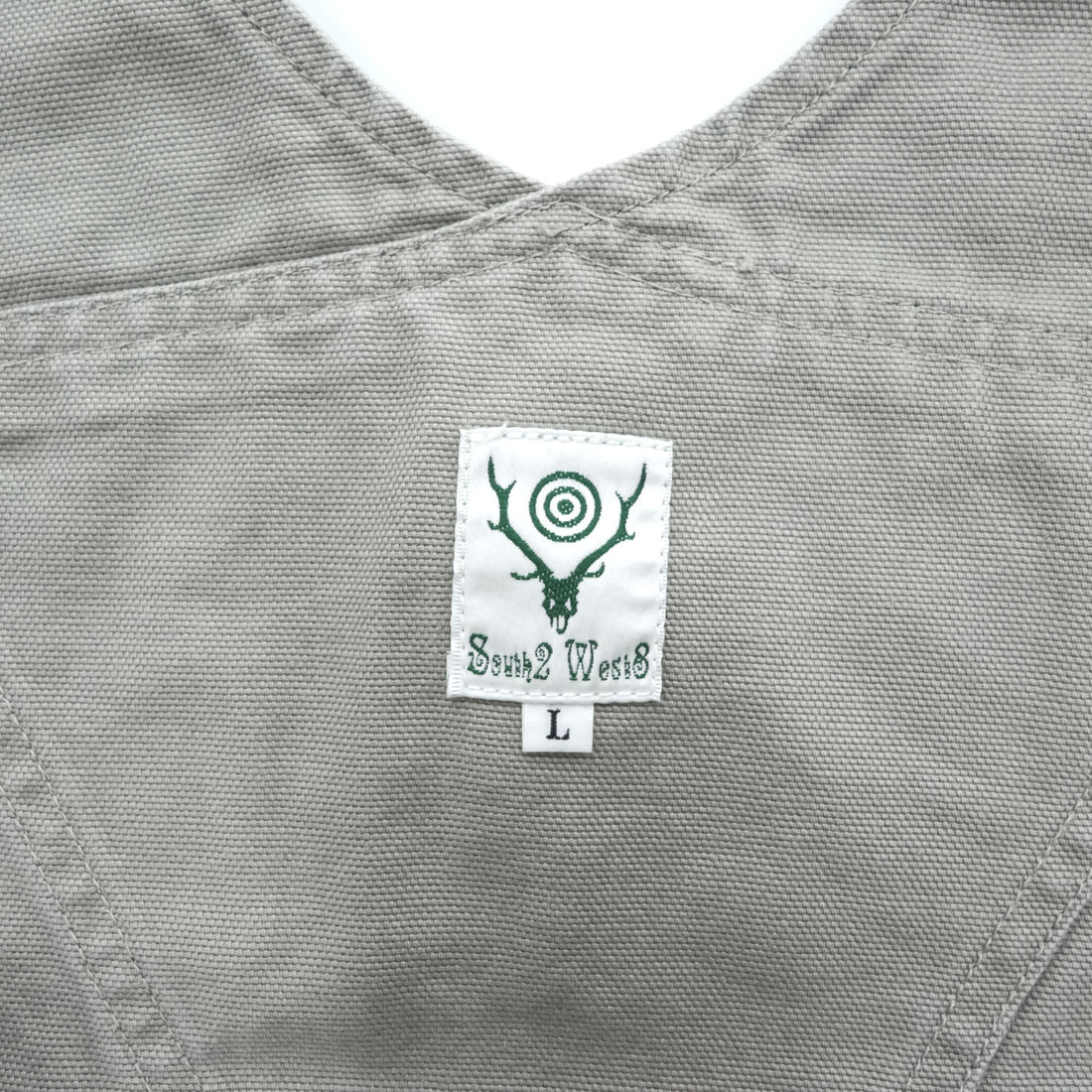 South2 West8 Overalls 11.5oz Cotton Canvas Gray Size L Made in Japan OT493 Nepenthes Workwear