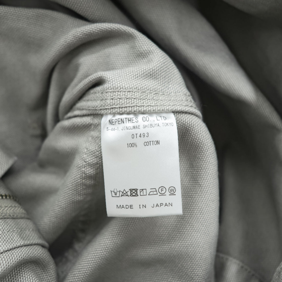 South2 West8 Overalls 11.5oz Cotton Canvas Gray Size L Made in Japan OT493 Nepenthes Workwear