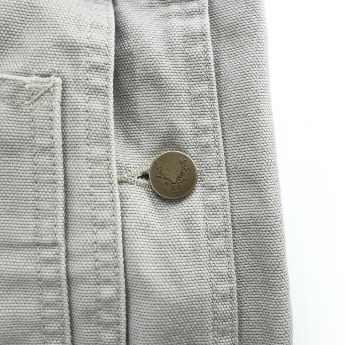South2 West8 Overalls 11.5oz Cotton Canvas Gray Size L Made in Japan OT493 Nepenthes Workwear