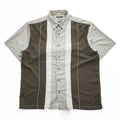 VAN HEUSEN STUDIO 00年代 ヴィンテージ 半袖 レーヨン シャツ L ベージュ ブラウン バイカラー