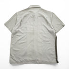 VAN HEUSEN STUDIO 00年代 ヴィンテージ 半袖 レーヨン シャツ L ベージュ ブラウン バイカラー