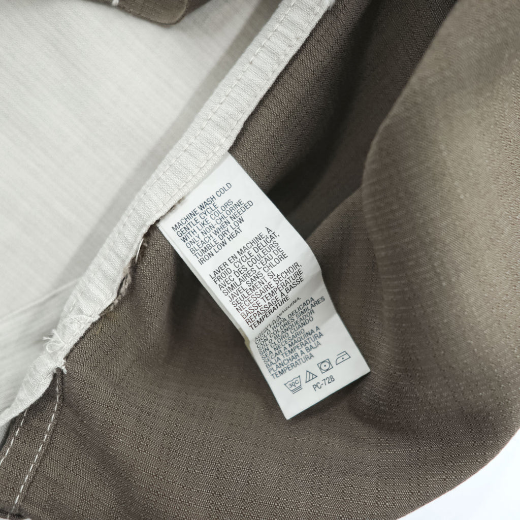VAN HEUSEN STUDIO 00年代 ヴィンテージ 半袖 レーヨン シャツ L ベージュ ブラウン バイカラー