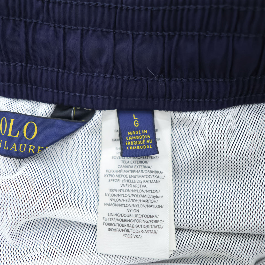 Polo Ralph Lauren ナイロン ショートパンツ スイムショーツ L ネイビー メッシュライナー スモールポニー ロゴ 刺繍