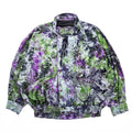 80年代 ヴィンテージ 総柄 ダブルボタンジャケット レトロ ブルゾン L マルチカラー ネイティブ柄 スタンドカラー