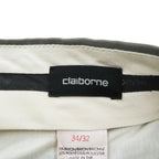 90年代 ヴィンテージ 2タック ワイド スラックス Claiborne W34 L32 オリーブ グレーグリーン プリーツ ダブルカフス テーパード パンツ