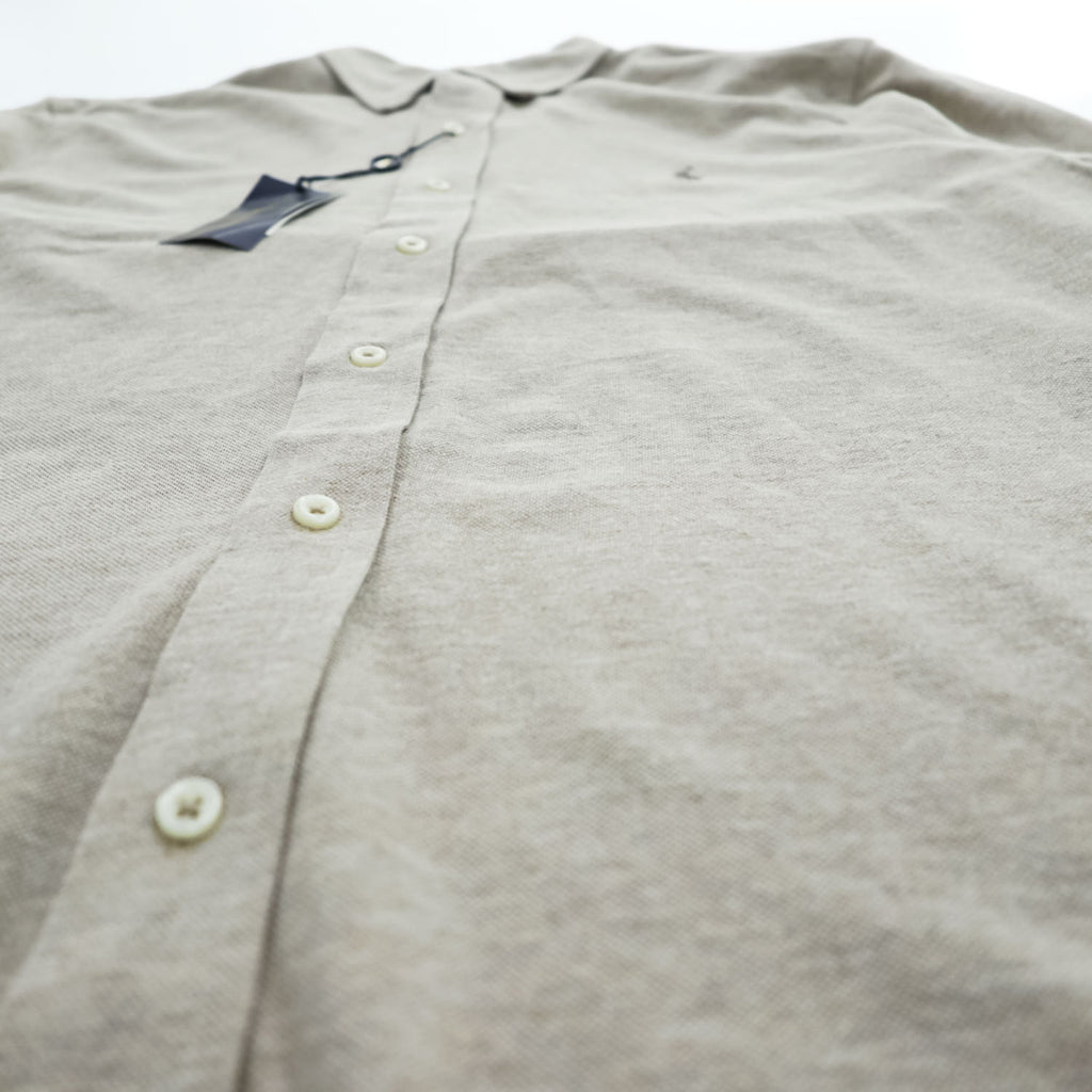 Polo Ralph Lauren 長袖 メッシュ シャツ L ベージュ FEATHER WEIGHT MESH 鹿の子 ボタンダウン 未使用品