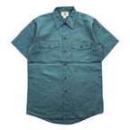 Dickies 90年代 ヴィンテージ 半袖 ワークシャツ M グリーン ベリーズ( USA )製