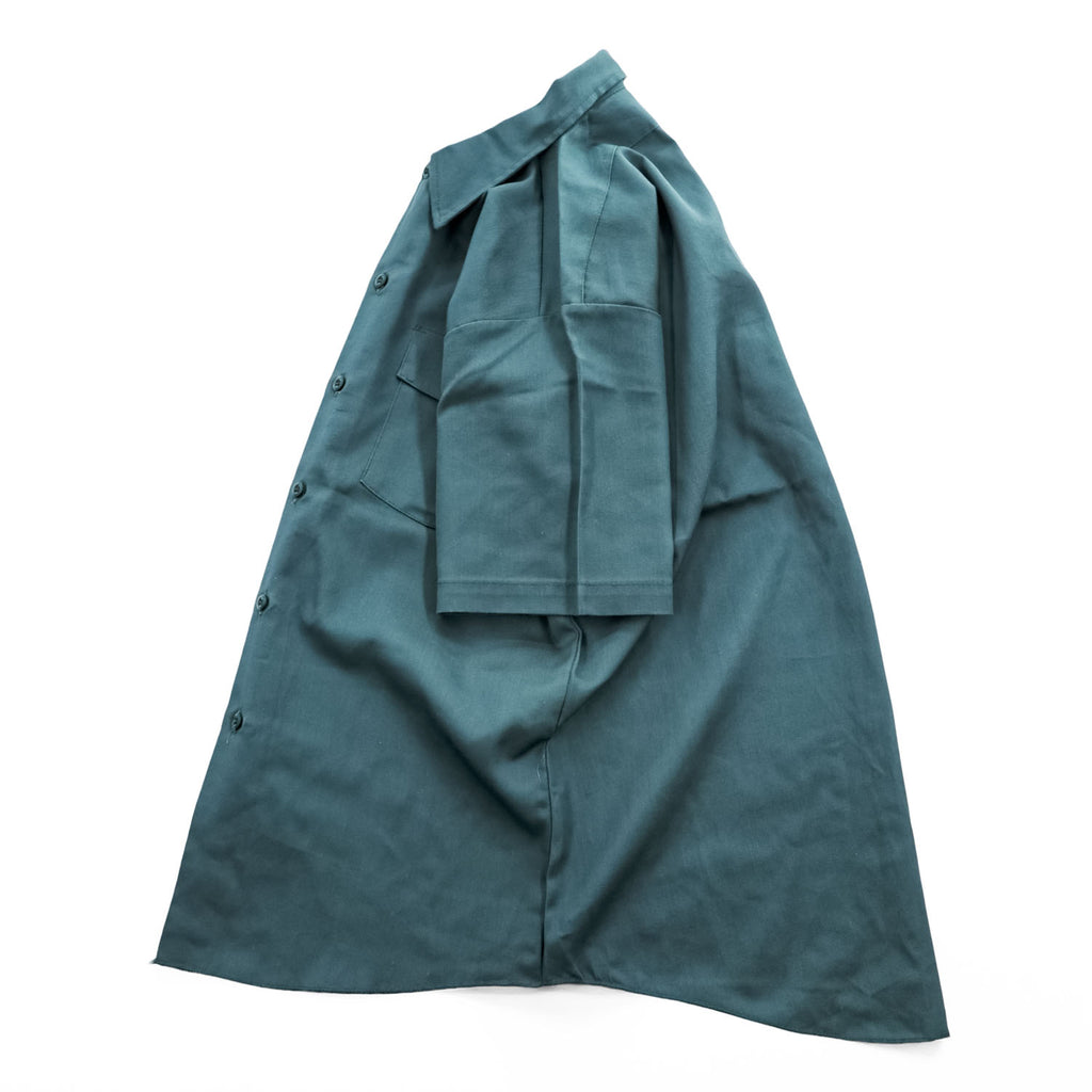 Dickies 90年代 ヴィンテージ 半袖 ワークシャツ M グリーン ベリーズ( USA )製