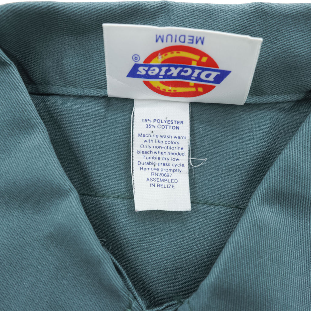 Dickies 90年代 ヴィンテージ 半袖 ワークシャツ M グリーン ベリーズ( USA )製