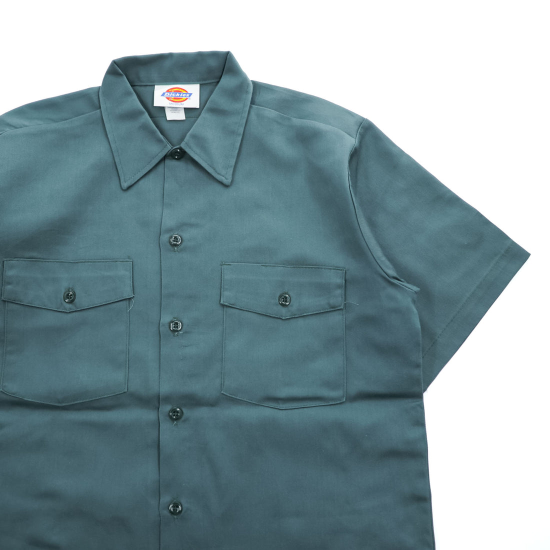 Dickies 90年代 ヴィンテージ 半袖 ワークシャツ M グリーン ベリーズ( USA )製
