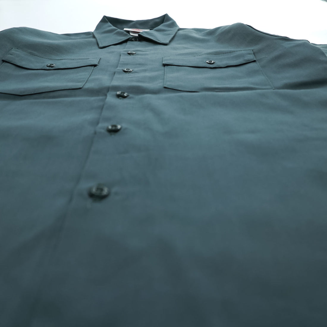 Dickies 90年代 ヴィンテージ 半袖 ワークシャツ M グリーン ベリーズ( USA )製