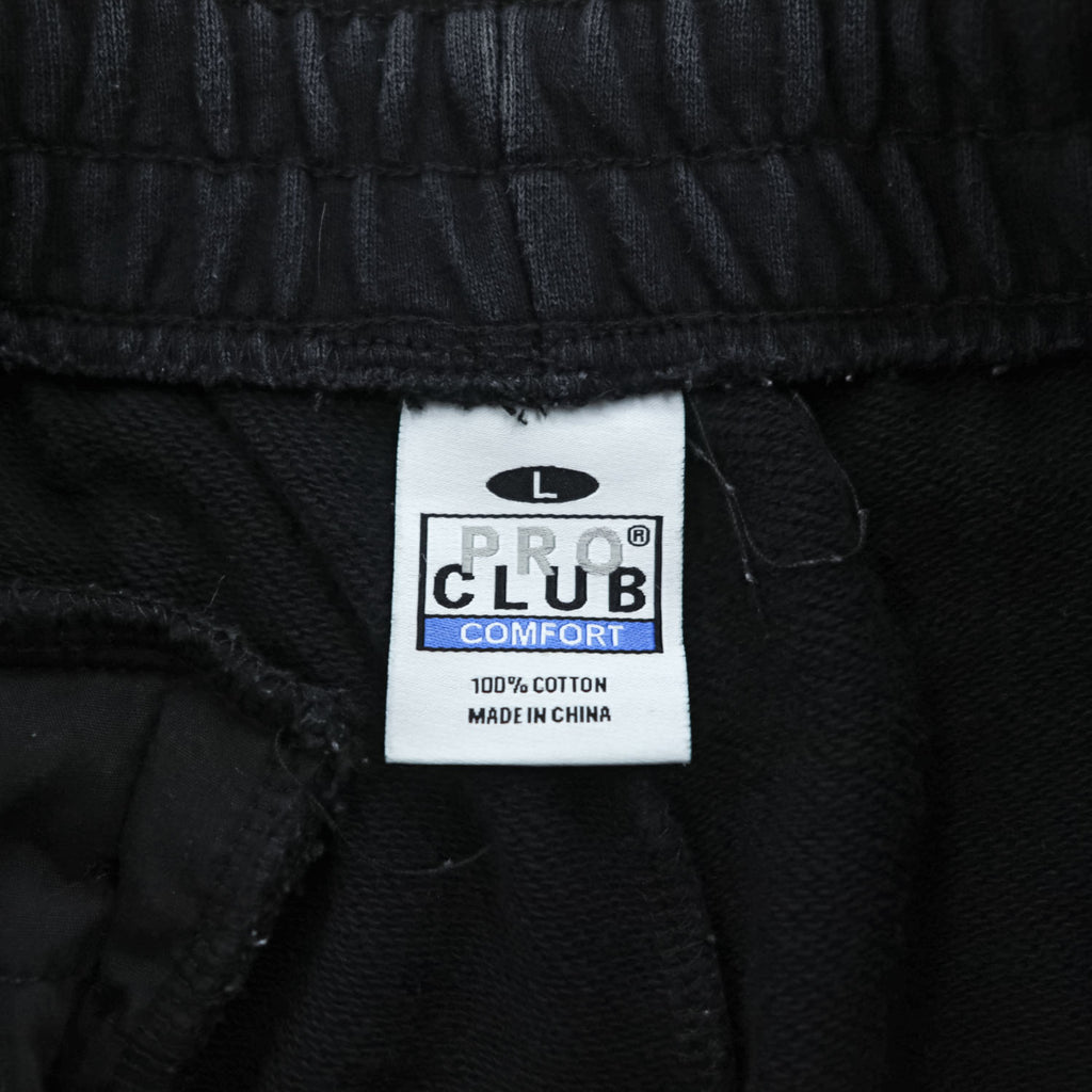 PRO CLUB ヘビーウェイト スウェットショーツ カーゴ ハーフパンツ L ブラック COMFORT ポケット