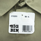 BIG BEN 半袖 ワークシャツ XL カーキ ベージュ TCツイル 65/35 フラップポケット ST62KH デッドストック 未使用品
